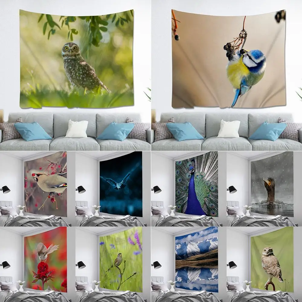 Красивый гобелен с изображением животных пейзажа декоративное настенное