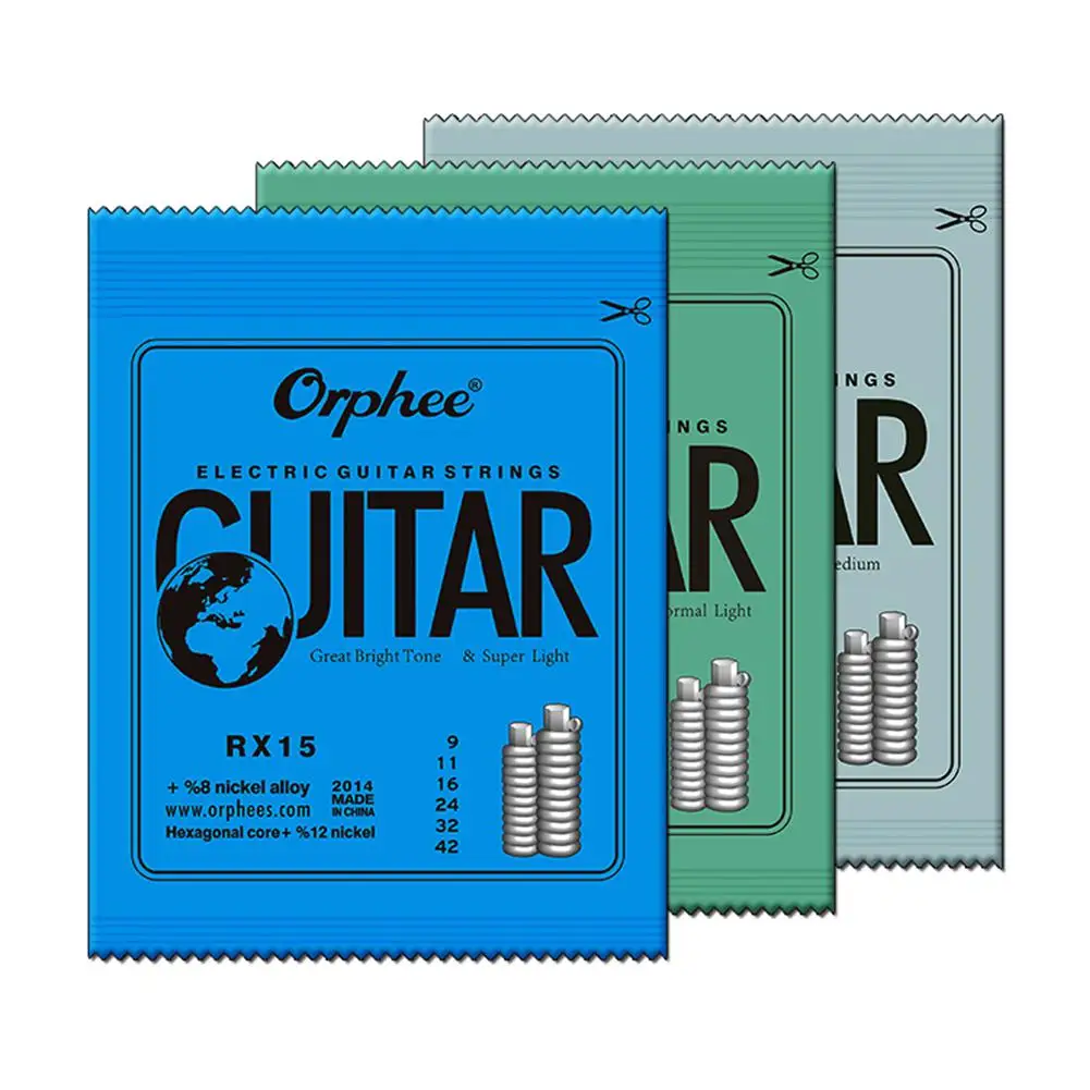 

Yfashion 6 Pcs Guitar Strings Super Light RX15/RX17/RX19 Electric Guitar Strings Set