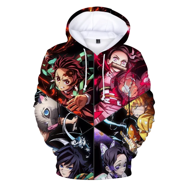 

2021 Anime Demon Slayer 3d Print Men Hoodie Autumn Winter New Hoodies Women Fashion Oversized Swearshirt Demon Slayer Tops