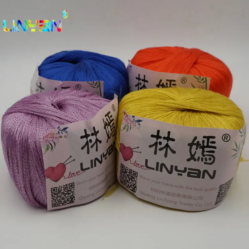 4 шт. * 100 г шелковая нить для плетения вязания спицы вязальная пряжа нитки из