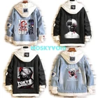 Аниме Костюмы Tokyo Ghoul Kaneki Кен джинсовая куртка для мужчин и женщин свитера с капюшоном для взрослых толстовки повседневные пальто