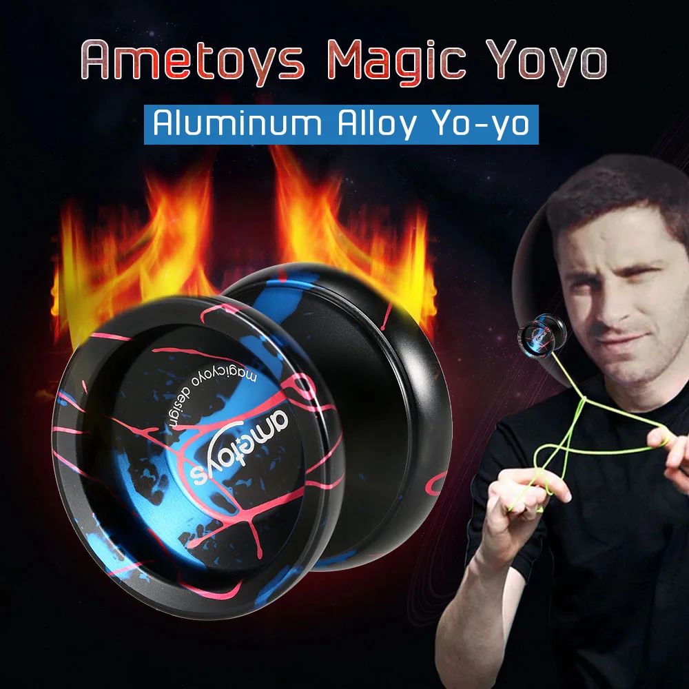

Профессиональный магический йо-йо Ametoys V4, высокоскоростной, из алюминиевого сплава, йо-йо, токарный станок с ЧПУ, подшипник KK с вращающейся н...