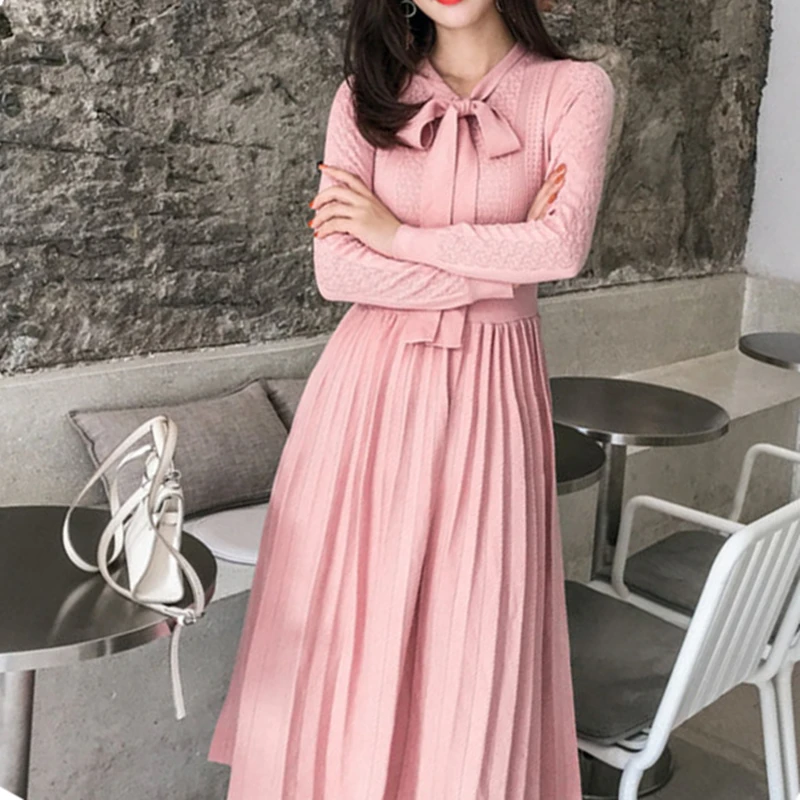 Женское платье корейский модный женский свитер элегантное женское с принтом