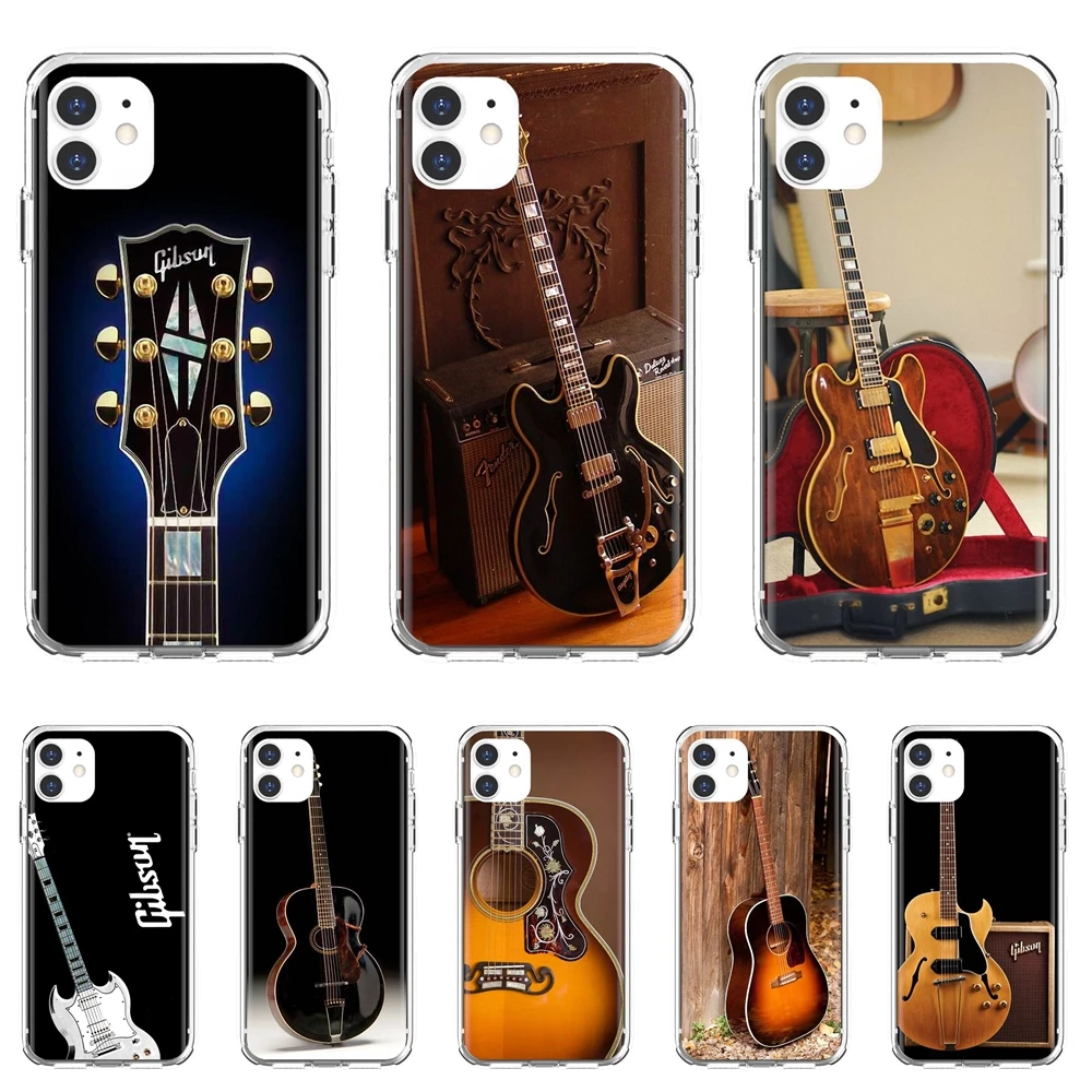 Музыкальные инструменты-гитара Gibson для Huawei P30 P40 P20 P7 P8 P9 P10 Lite Plus Pro 2015 2016 2017 мини