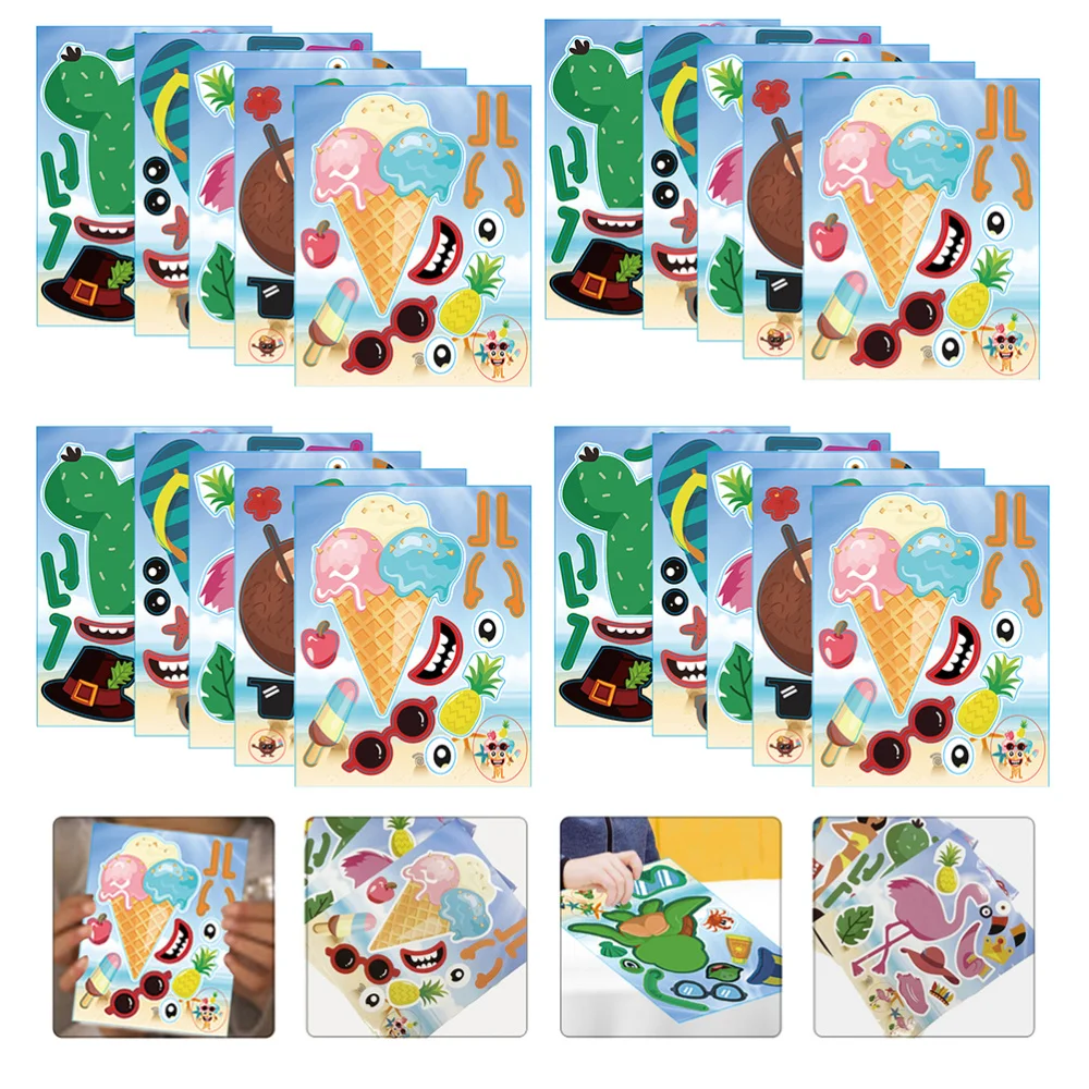 

20 шт., декоративные наклейки для гавайской вечевечерние