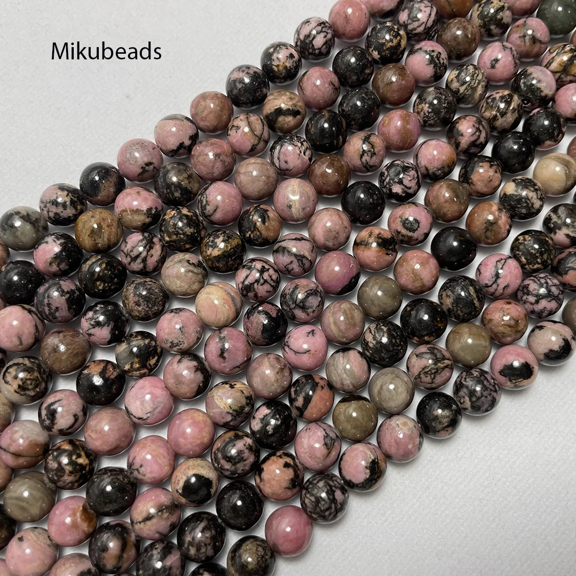 Оптовая продажа натуральная быстрая розовая Гладкая круглая бусина 15 дюймов