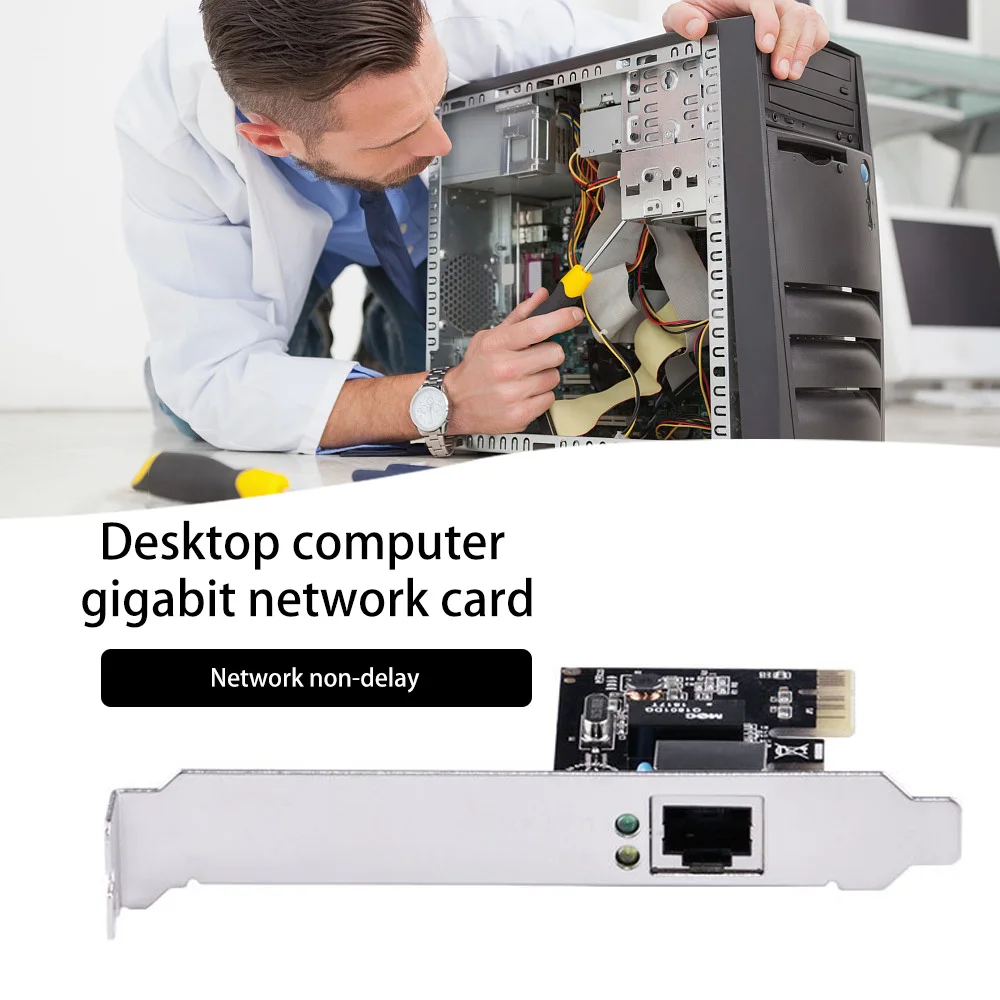 

10/100/1000Mbps Gigabit Ethernet PCI-E Network Card PCI Express 1000Mbps RJ45 Adapter Converter For Desktop PC