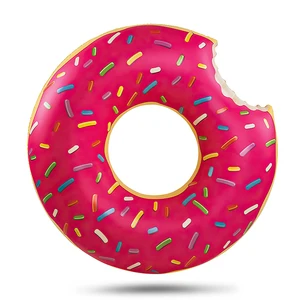 Inflatable Donut Swimming Ring Summer Water Sports Lifebuoy PVC Swimming Mattress Thick Floating Toy Ring Water Seat Adult Kids