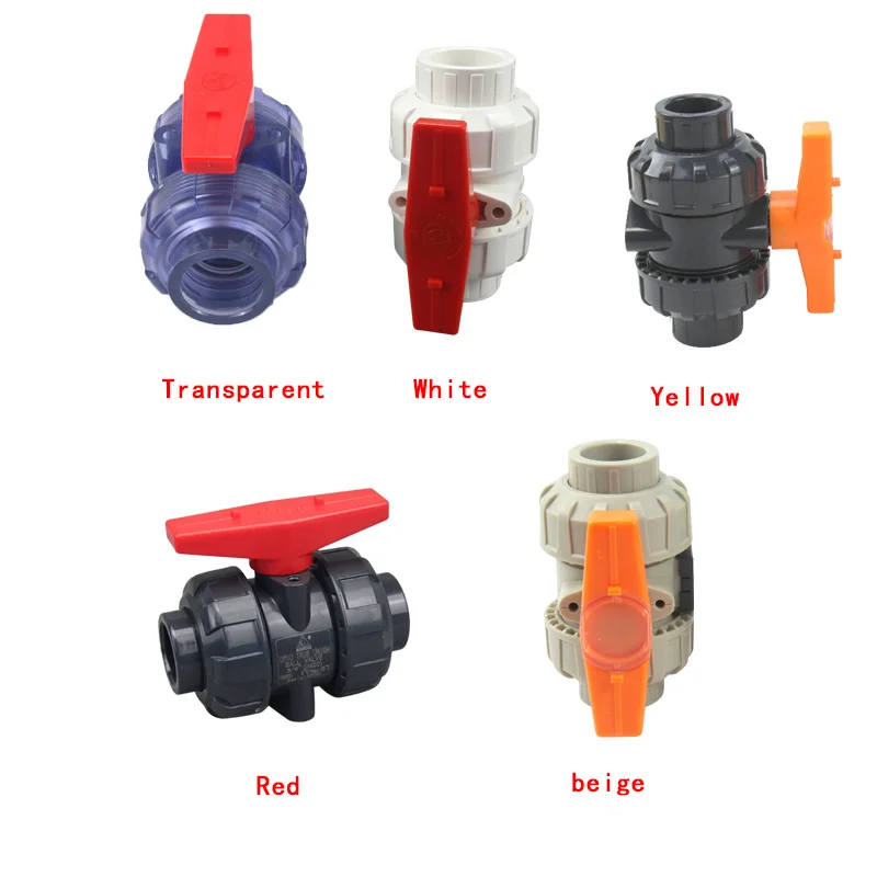 

PVC/PP Ball Valve Union Valve PVC Water Pipe Connector Plumbing Hose Fittings Slip Shut Valve 1 Pcs