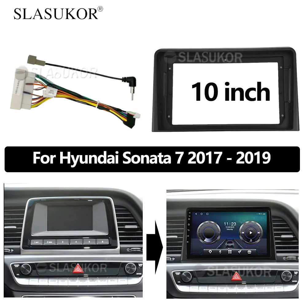 9-дюймовая Автомобильная панель двойная Din Dvd рамка магнитная для Hyundai Sonata 7 2017 2018