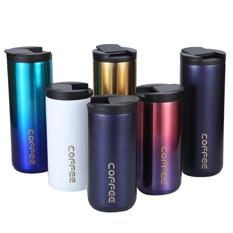 350ml/500ml Double Stainless Steel 304 Coffee Mug Leak-Proof Thermos Mug Travel Thermal Cup Thermosmug Water Bottle For Gifts