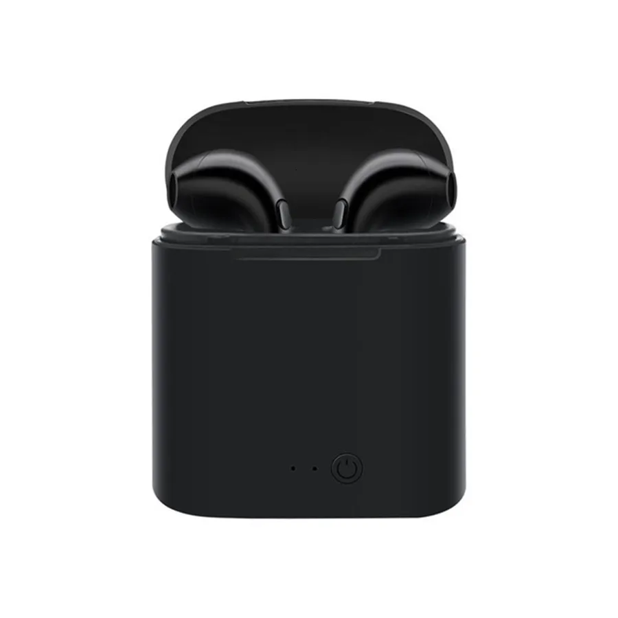 Black.Black Лидер продаж, заводская I7s Tws беспроводная Bluetooth гарнитура с зарядным стерео микрофоном для всех смартфонов, качественная серия - Color: Black.Black