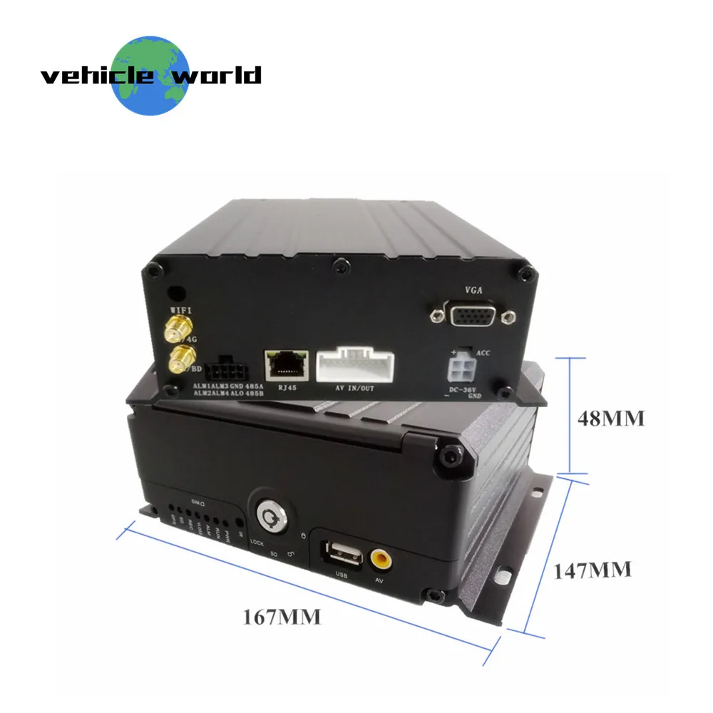 Trailer Truck School Bus Taxi Vehicle Car HDD SD Card 4CH AHD 1080P Mobile DVR built in GPS 4G | Безопасность и защита