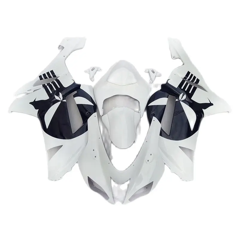 

Custom Paint Motorcycle bodyparts for Kawasaki Ninja ZX6R fairing kit 2007 2008 white black fairing set zx6r 07 08 GF46