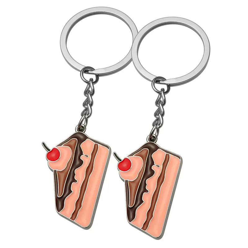 Новый брелок для ключей в виде еды брелок-подвеска мультяшного металлического