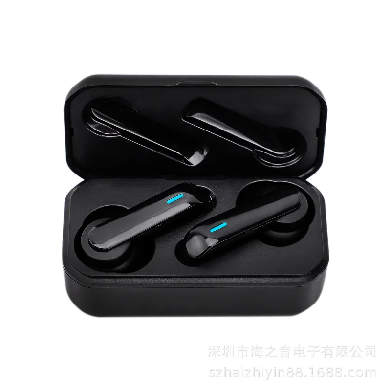 CALETOP F9 TWS Bluetooth 5,0 беспроводные наушники спортивные наушники с микрофоном Hifi стерео звук 300 мАч зарядный чехол для iPhone - Цвет: Черный