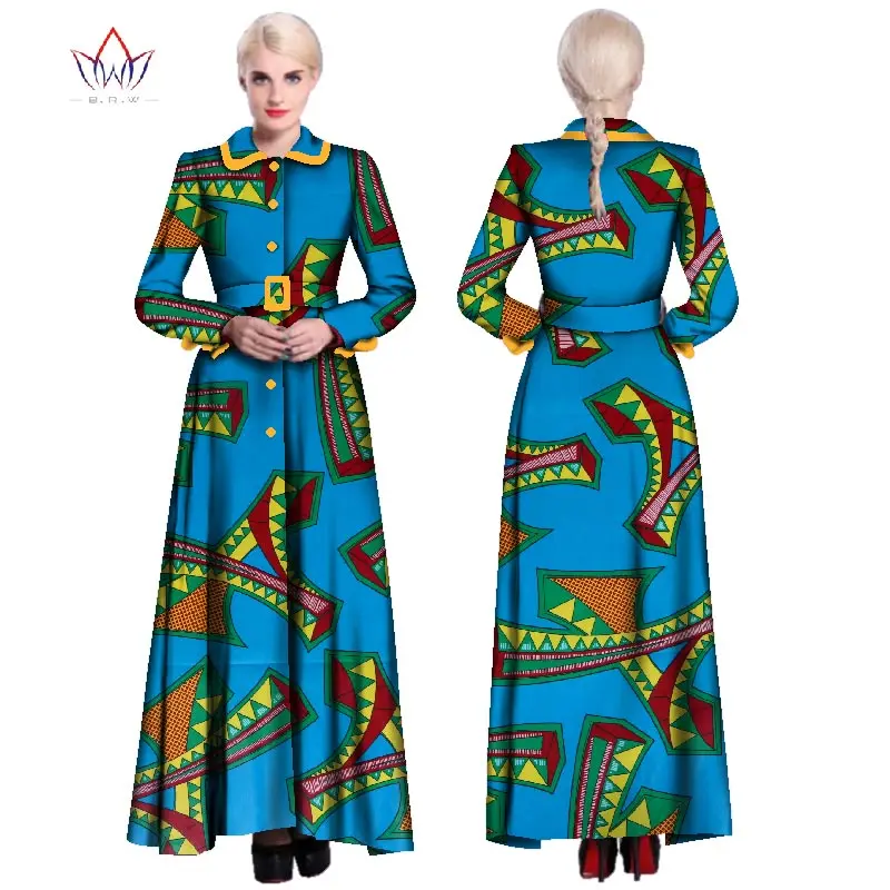 2019 африканские платья для женщин базин богатый восковой принт вечерние длинные