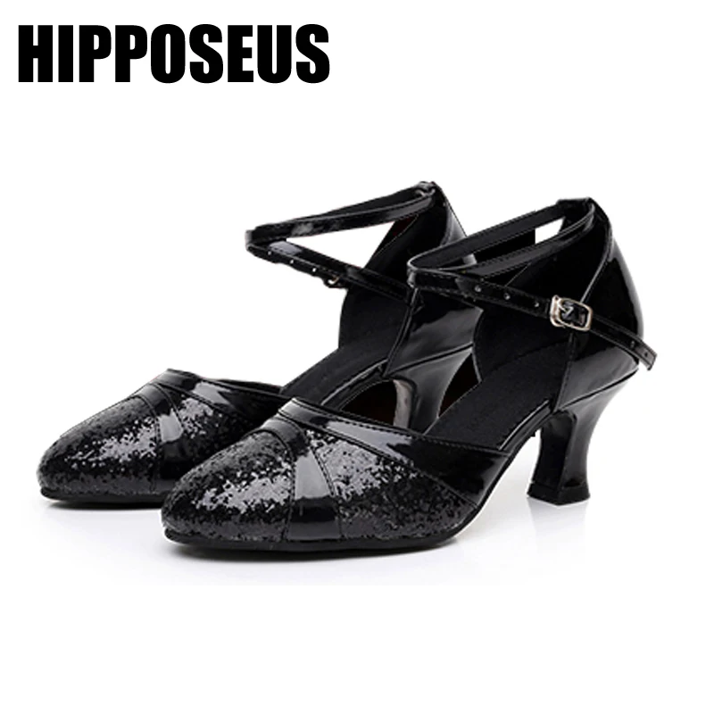 Новинка профессиональная обувь для латинских танцев с блестками бальных