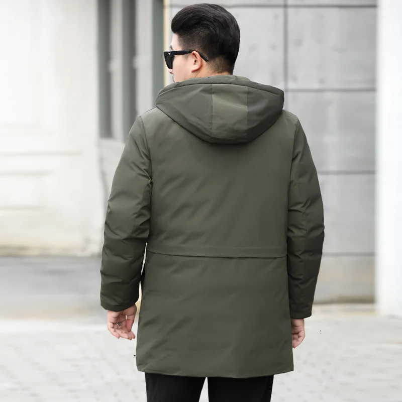 10XL 6XL 5XL Mens Long Down Jacket Coat Luxury Brand Winter Solid Black Parkas Men Plus Size Thick Warm Slim Fit Male Overcoat images - 6