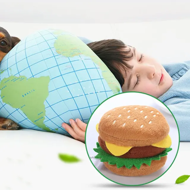 Dog Plush Vocal Toy Variety Of Food Fries Burger Chicken Leg Shape Toy Pet Supplies Pet Cat Supplies