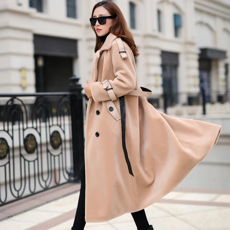 Пальто из натурального меха женская одежда 2020 Длинная зимняя куртка овечья