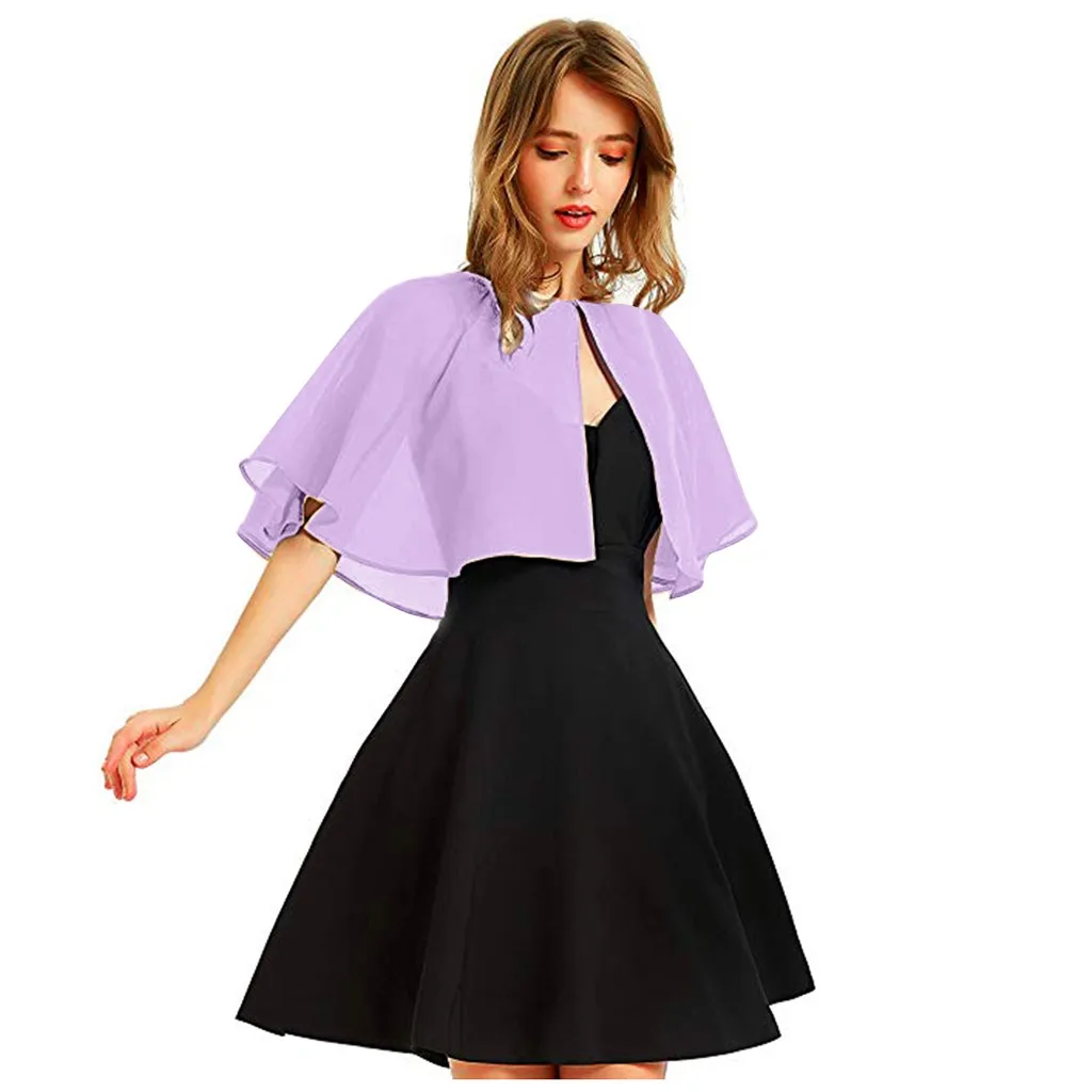 Женская Мягкая шифоновая шаль накидки для вечернего платья свадебная накидка