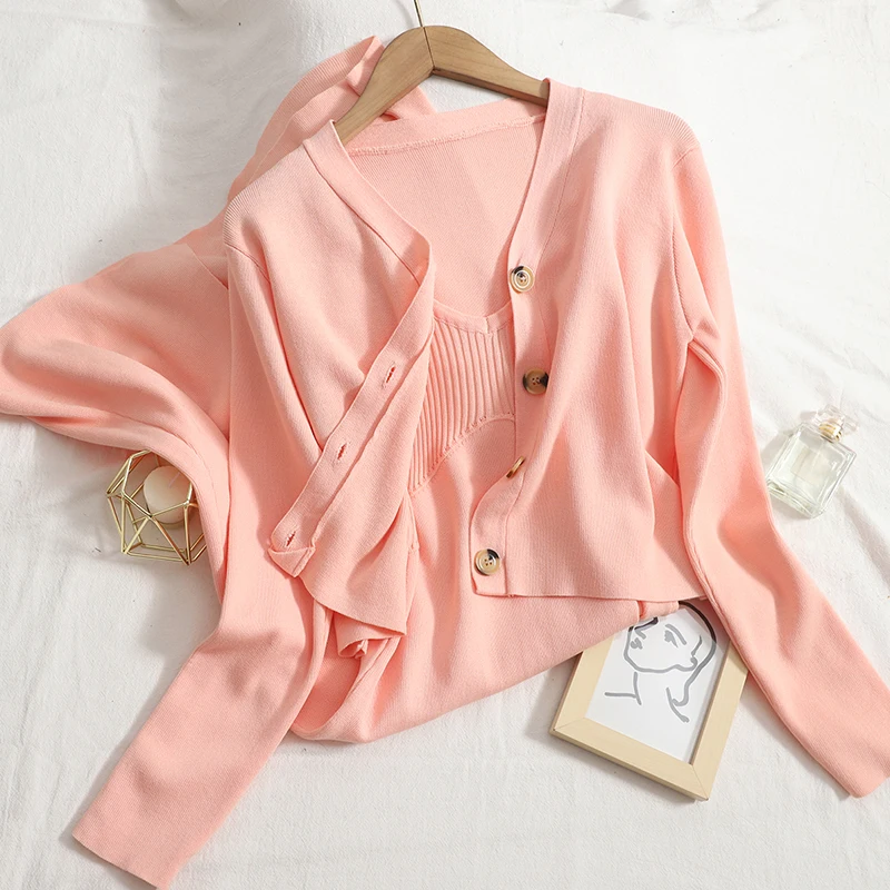 Женский Повседневный Трикотажный костюм комплект из двух предметов укороченный