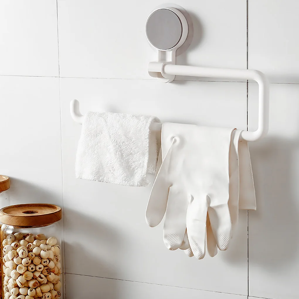 

Wall-Mounted Towel Rack Paper Towel Rack Plastic Multifunctional Hanging Rod Self-Adhesive Bathroom Kitchen Toilet Accessories