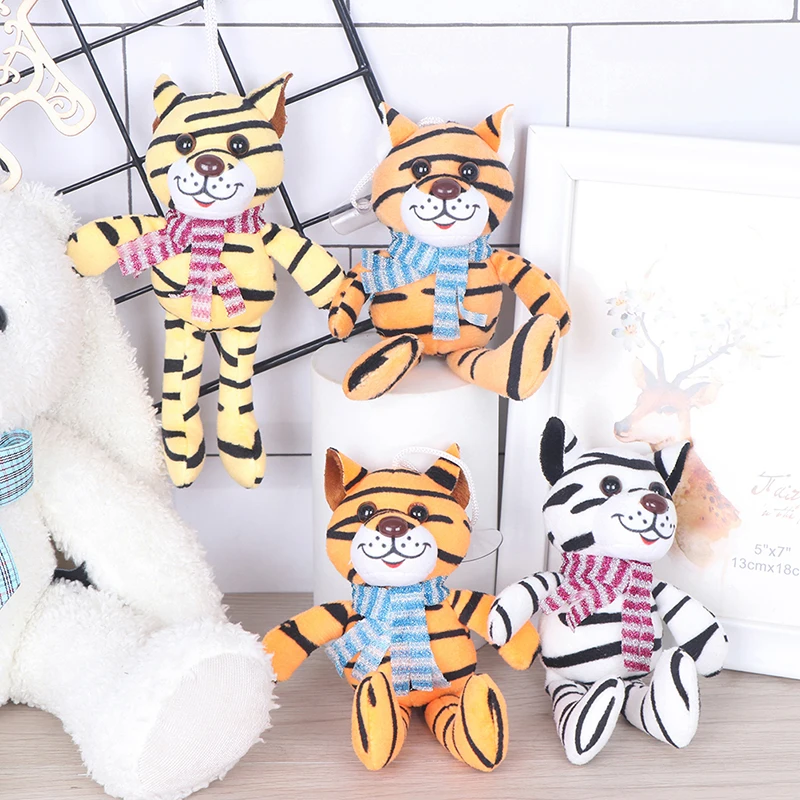 

New 2022 Year 17CM Tiger Stuffed Plush ToyPendant Gift Keychain Plush Toy Doll