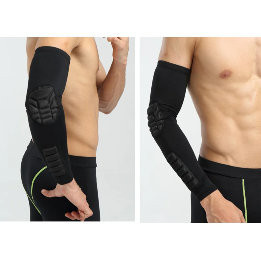 

1 Pair Sports Arm Sleeve Elbow Sleeve Long Elbow Protector Riding Bike Sleeves for Outdoor Playing Basketball (M, Black)