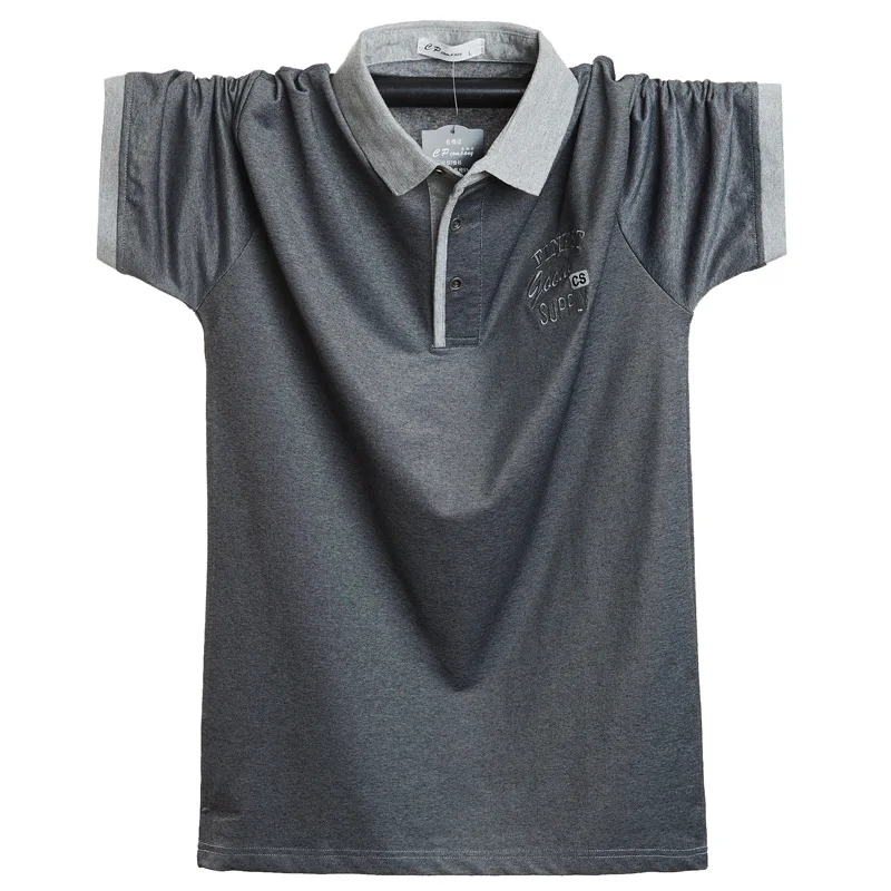 

Fat Guy Plus Size 4XL 5XL 6XL 95% Cotton Business Short Sleeve Polo Shirt Men Comfortable Elastic Corlorful Navy Blue Orange
