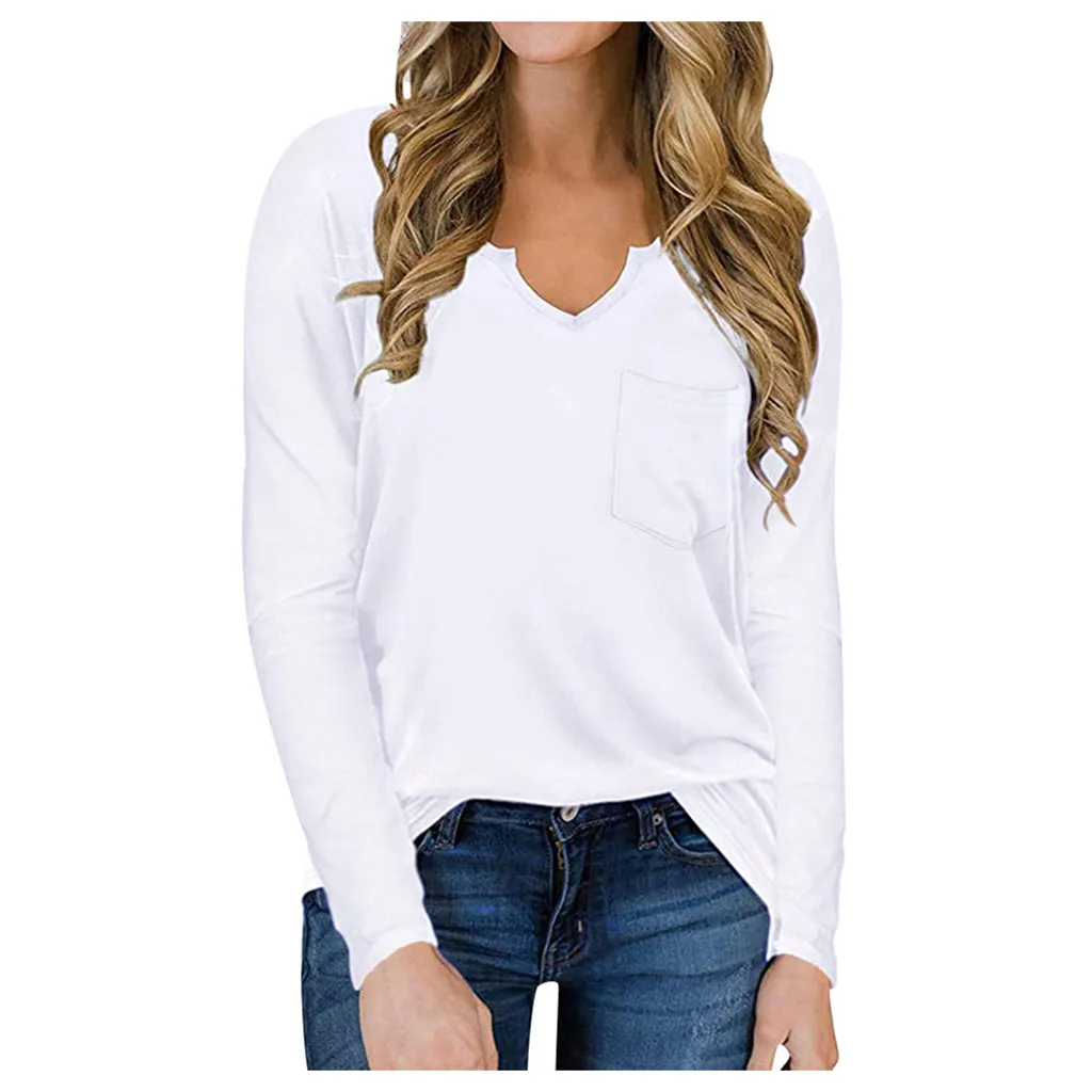 Женская трикотажная блузка с v образным вырезом и коротким рукавом Повседневная