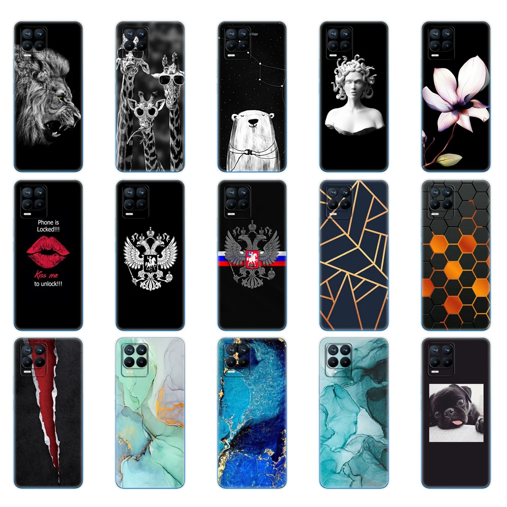 for realme 8 case 6 4 back cover for realme 8 pro oppo realme8 4g rmx3085 phone case soft silicon tpu protective coque bumper free global shipping