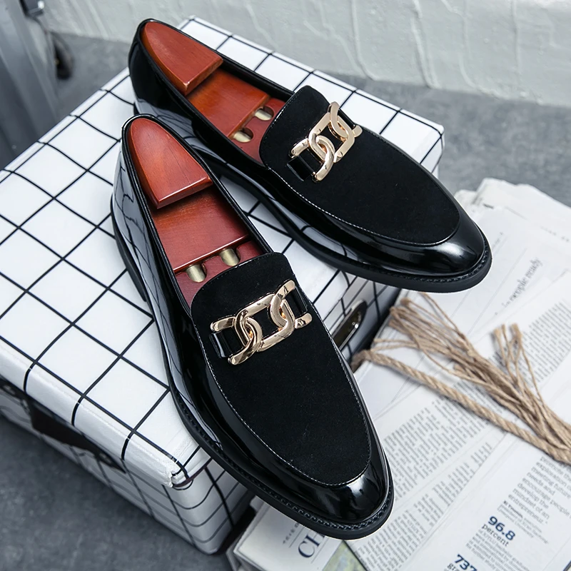 

Mens Causal Shoes Men's Moccasins Casual Shoes Men Fashion Leather Formal Mens Patent For Wedding Dress Loafers Business Oxford