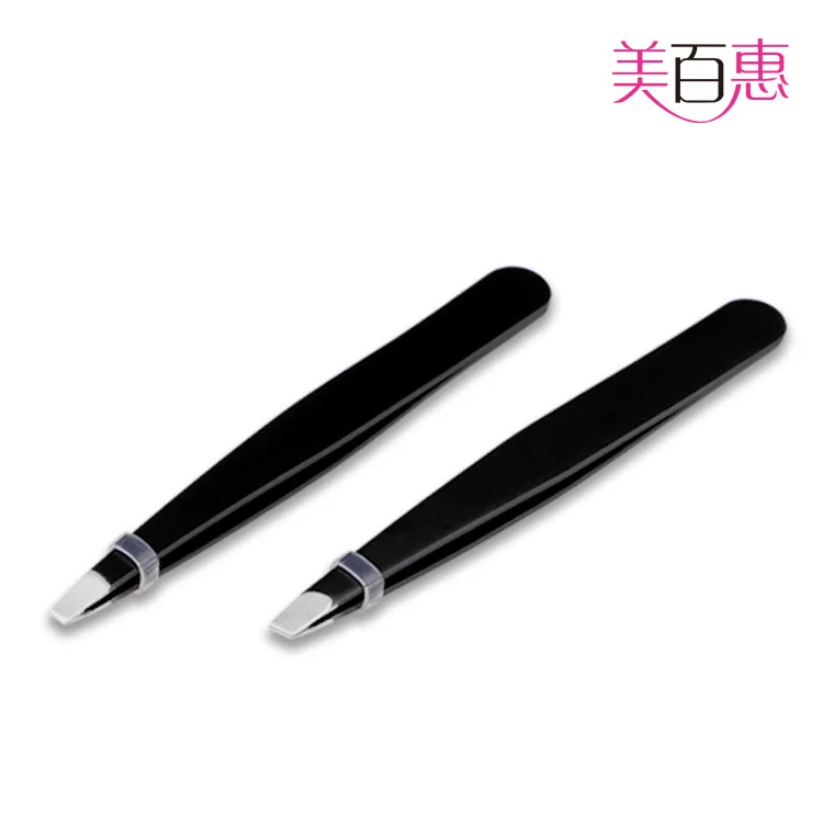 1 2 толстый черный Пинцет из нержавеющей стали с косым ртом упаковочная коробка