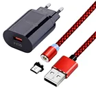 Магнитный Micro usb кабель QC 3,0, адаптер для быстрой зарядки для Samsung Galaxy J3 J5 2016 J7 Prime J8 A6 Huawei Y5 Y6 2018 Y7 2019