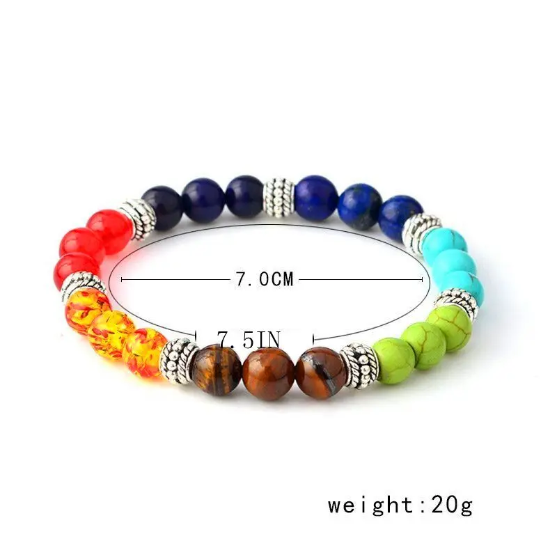 SEVENSTONE 7 чакра камни натуральный камень Дерево жизни подвески ожерелья Браслет