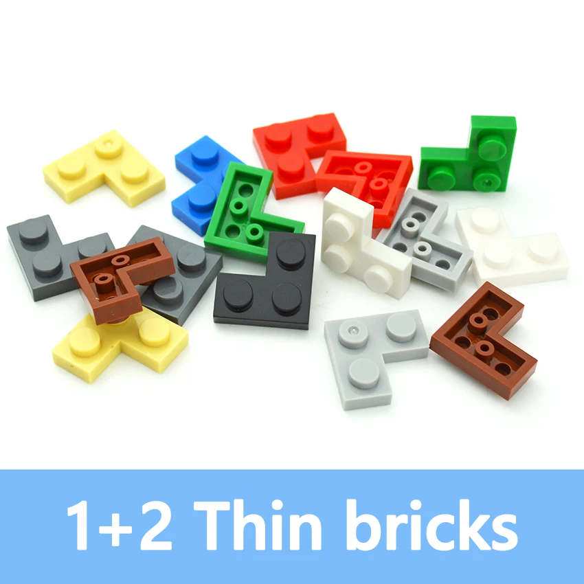 

100PCS DIY Building Blocks Thin Figures Bricks 1+2 Dots Educational Creative Size Compatible With 2420 Plastic Toys for Children