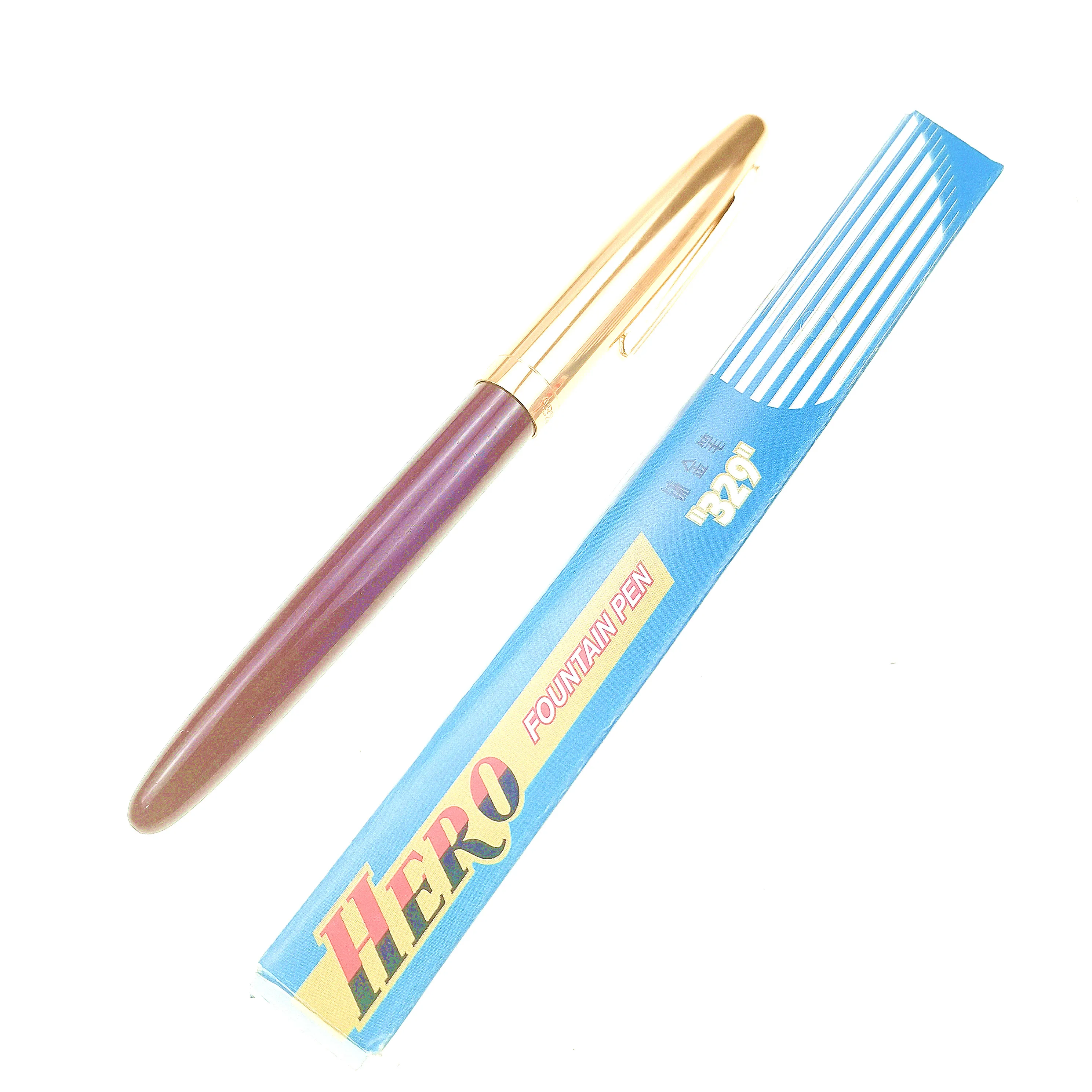 Ручка перьевая Hero 329 с золотым колпачком, Классическая экспортная Ручка перьевая