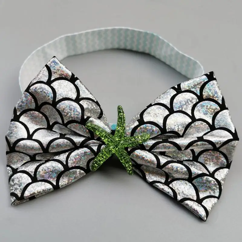 Повязка на голову для маленьких девочек с бантом и короной эластичные детские