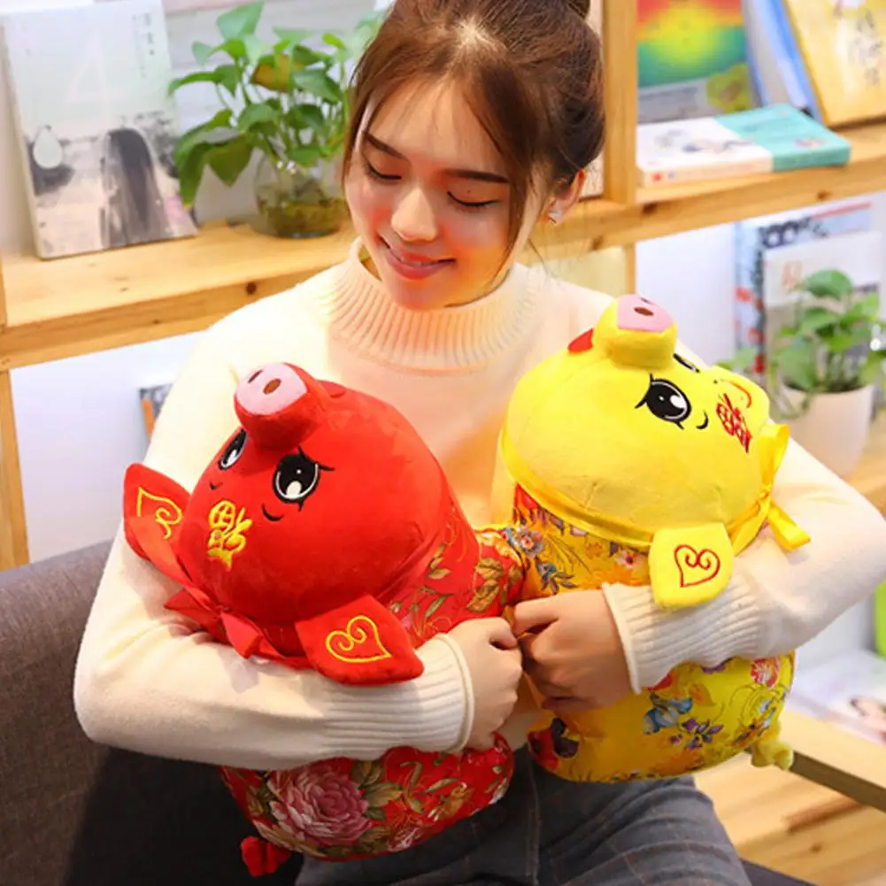 2019 китайский новогодний талисман мультяшная свинья плюшевая кукла