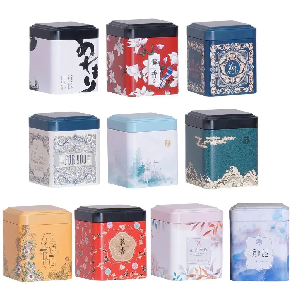 

Tea Can Moisture-proof Portable Metal Wide Application Tea Storage Box for Home