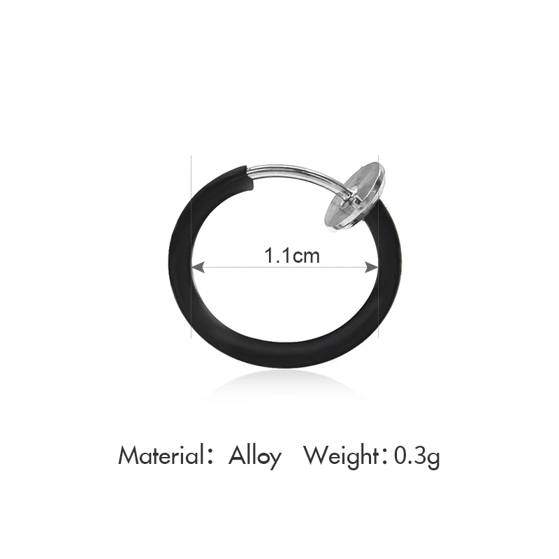 Корейские маленькие круглые серьги-клипсы для женщин клипсы панк-рок ювелирные