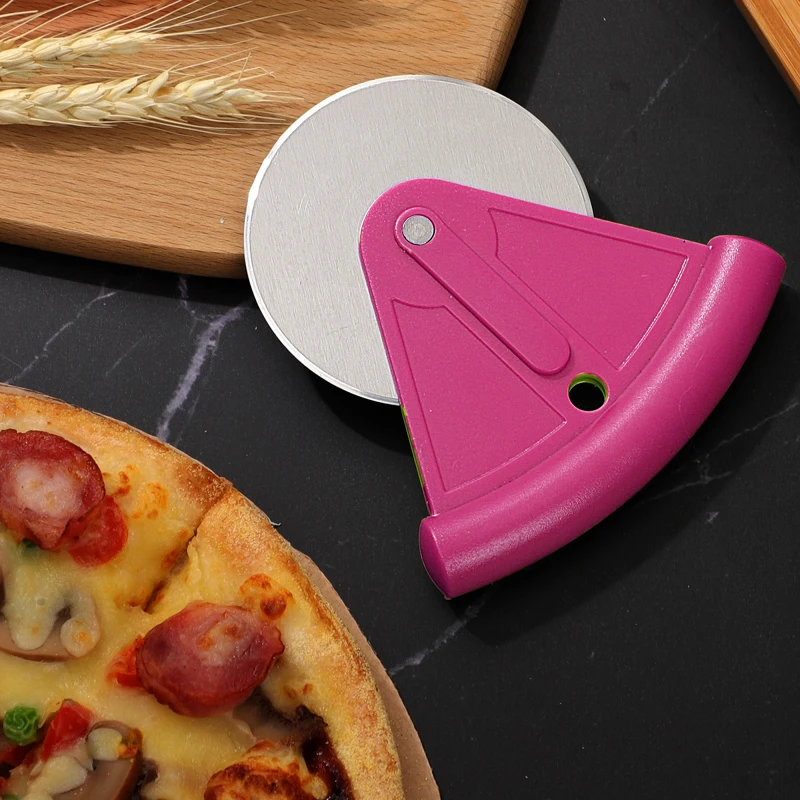 

Vacclo 1PCS Creative Pizza Cutter Slicer Single Wheel With Protective Guard Sharp Blade Pizza Tools For Pies Waffles Cookies