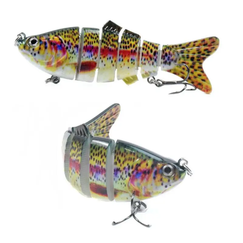 

10cm 16.5g With Ring Beads Simulation Luya Multi-section Lure Submerged Bionic 6-section Lure Multi-section Lure