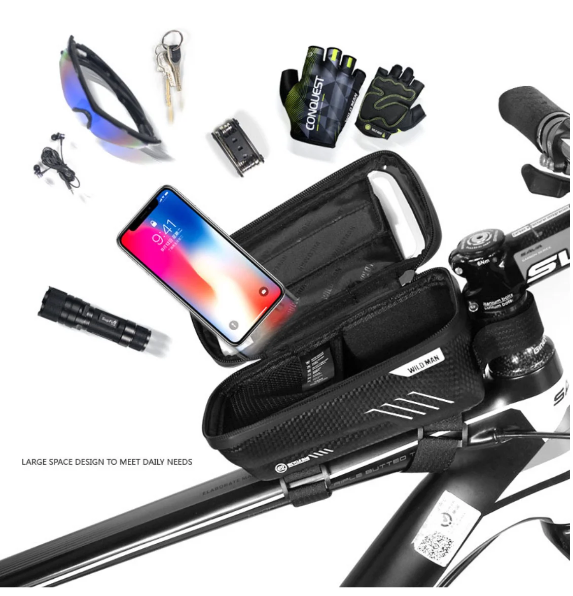 Сумка для горного велосипеда непромокаемая Водонепроницаемая Mtb Передняя сумка 6