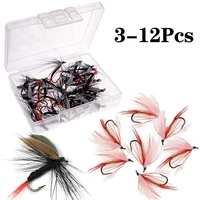 12pcs 3sizes insects flies fly fishing lures dry flies troutsea basssalmon artificial crank hook insects bait