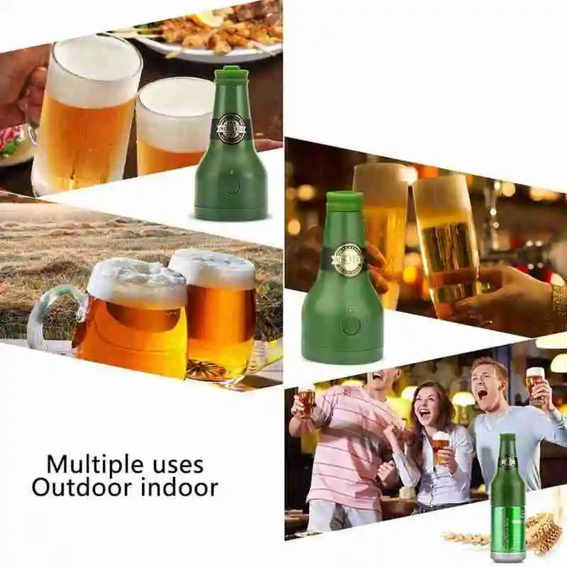 

Ultrasonic Beer Foam Machine Foam Maker Portable Outdoor For Canned Household Bottled Beer Foamer Party Beer Battery Operated