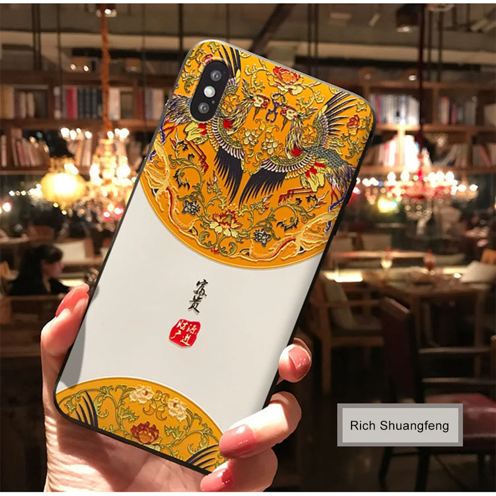 3D картина морская волна Телефон чехол для iPhone 7 6s 8 XR XS Plus китайский стиль пара 11 Pro
