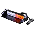 8 Светодиодный светильник автомобильных стробоскопических огней, аварисветильник ная сигнальная лампа на лобовое стекло автомобиля s 3, мигающий режим, полицесветильник свет, маячок, Стайлинг автомобиля, противотуманная лампа 12 В